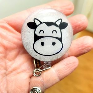 Cow Retractable Badge Reel